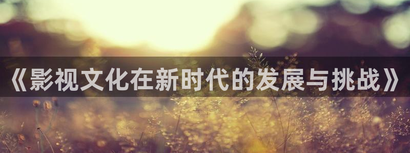 泡泡影视网电视剧大全：《影视文化在新时代的发展与挑战》