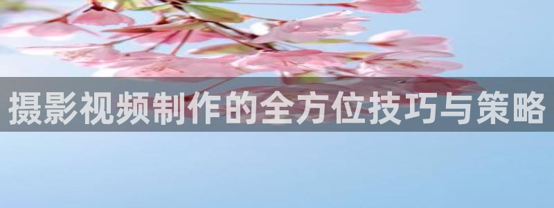 嘴角长了一片小泡泡：摄影视频制作的全方位技巧与策略